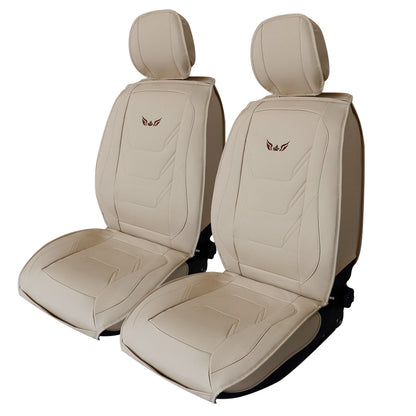 For Honda Quilted Leather Car 5-Seat Cover Front & Rear Seat Protector Beige