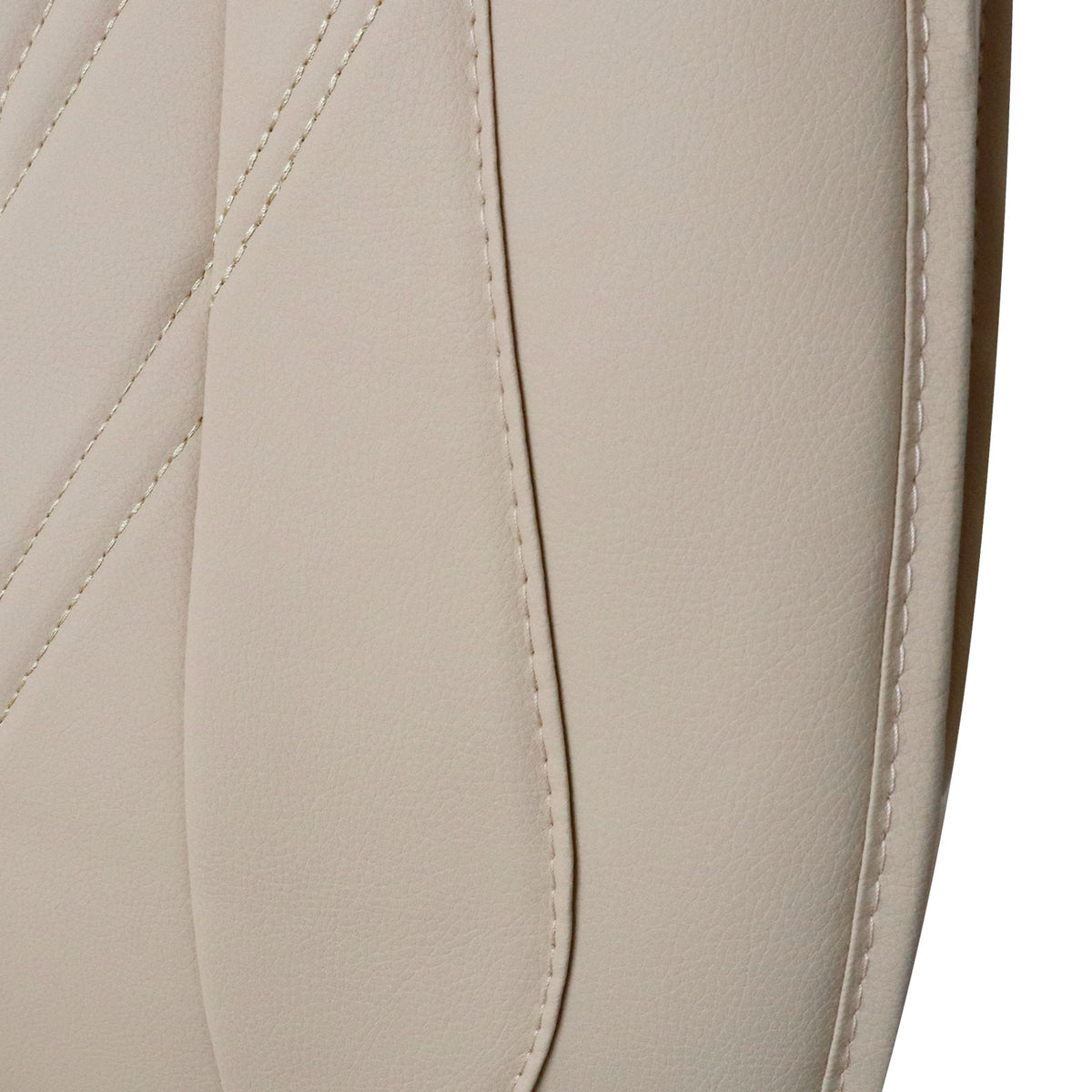 For Honda Quilted Leather Car 5-Seat Cover Front & Rear Seat Protector Beige