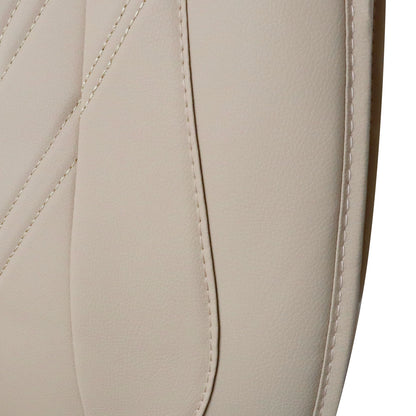 For Honda Quilted Leather Car 5-Seat Cover Front & Rear Seat Protector Beige