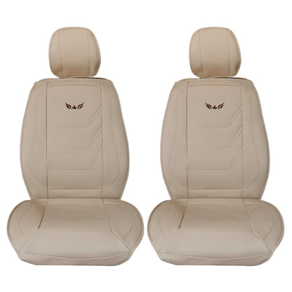 For Honda Quilted Leather Car 5-Seat Cover Front & Rear Seat Protector Beige