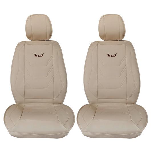 For Honda Quilted Leather Car 5-Seat Cover Front & Rear Seat Protector Beige