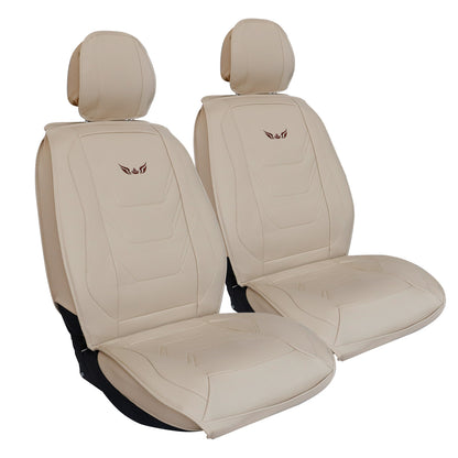 For Honda Quilted Leather Car 5-Seat Cover Front & Rear Seat Protector Beige