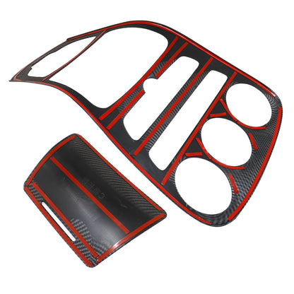 Carbon Fiber Texture Center Gear Shift Frame Molding Trim For Mercedes Benz W205