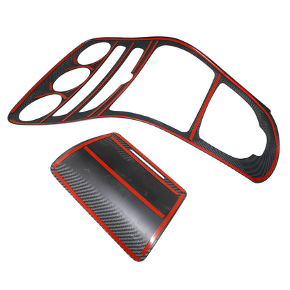 Carbon Fiber Texture Center Gear Shift Frame Molding Trim For Mercedes Benz W205