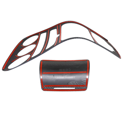 Carbon Fiber Texture Center Gear Shift Frame Molding Trim For Mercedes Benz W205