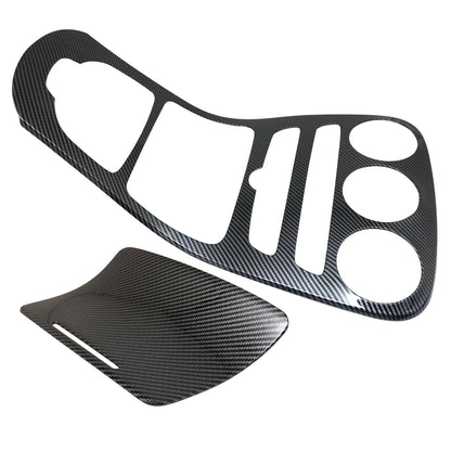 Carbon Fiber Texture Center Gear Shift Frame Molding Trim For Mercedes Benz W205
