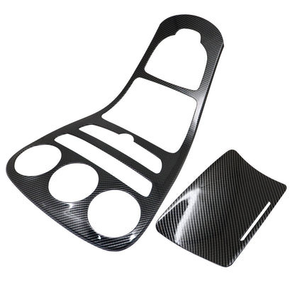 Carbon Fiber Texture Center Gear Shift Frame Molding Trim For Mercedes Benz W205