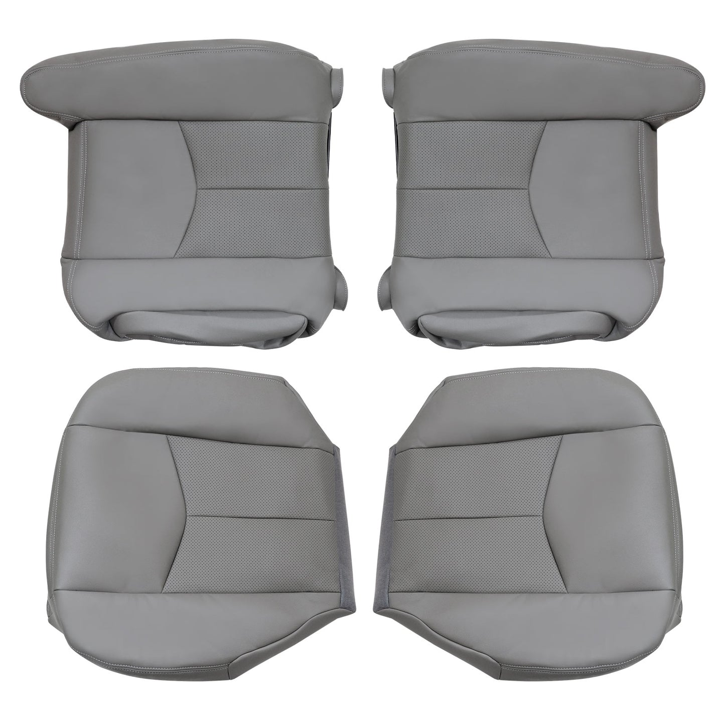 Front Seat Covers Gray For 2003 2004 2005 2006 Cadillac Escalade ESV Replacement