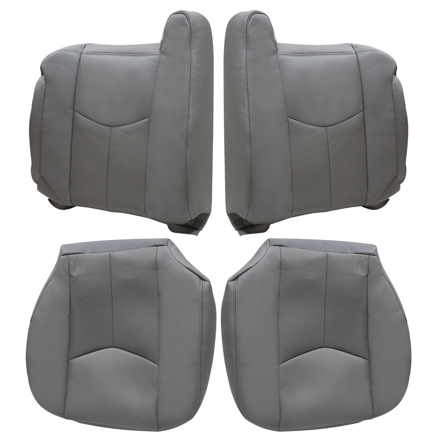 Front Seat Covers Gray For 2003 2004 2005 2006 Cadillac Escalade ESV Replacement