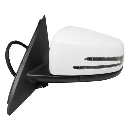 White Driver Left Side Mirror With Blind Spot FOR Mercedes GLA250 GLA45 13-20