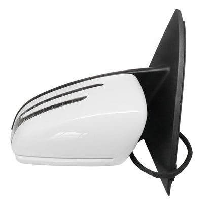 White Driver Left Side Mirror With Blind Spot FOR Mercedes GLA250 GLA45 13-20