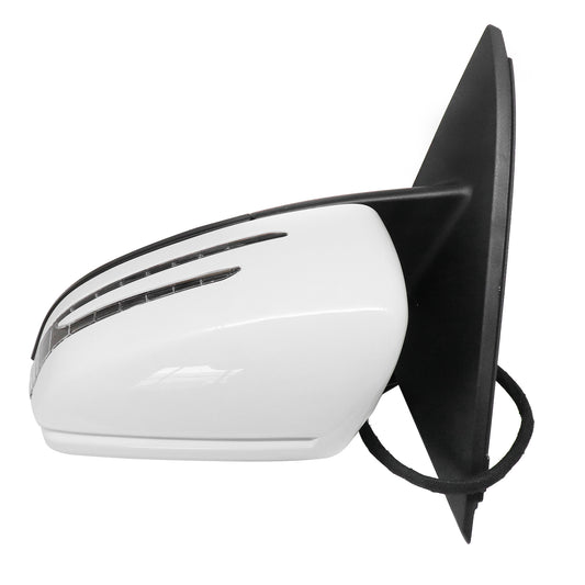 White Driver Left Side Mirror With Blind Spot FOR Mercedes GLA250 GLA45 13-20