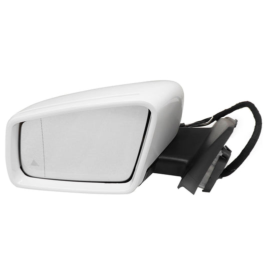 White Driver Left Side Mirror With Blind Spot FOR Mercedes GLA250 GLA45 13-20