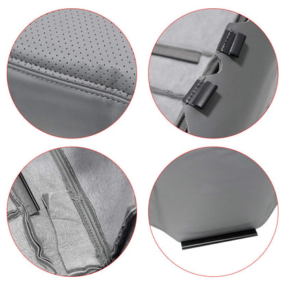 4 x For 2002-2007 Ford F250 Lariat Super Duty Perforated Leather Seat Cover Gray
