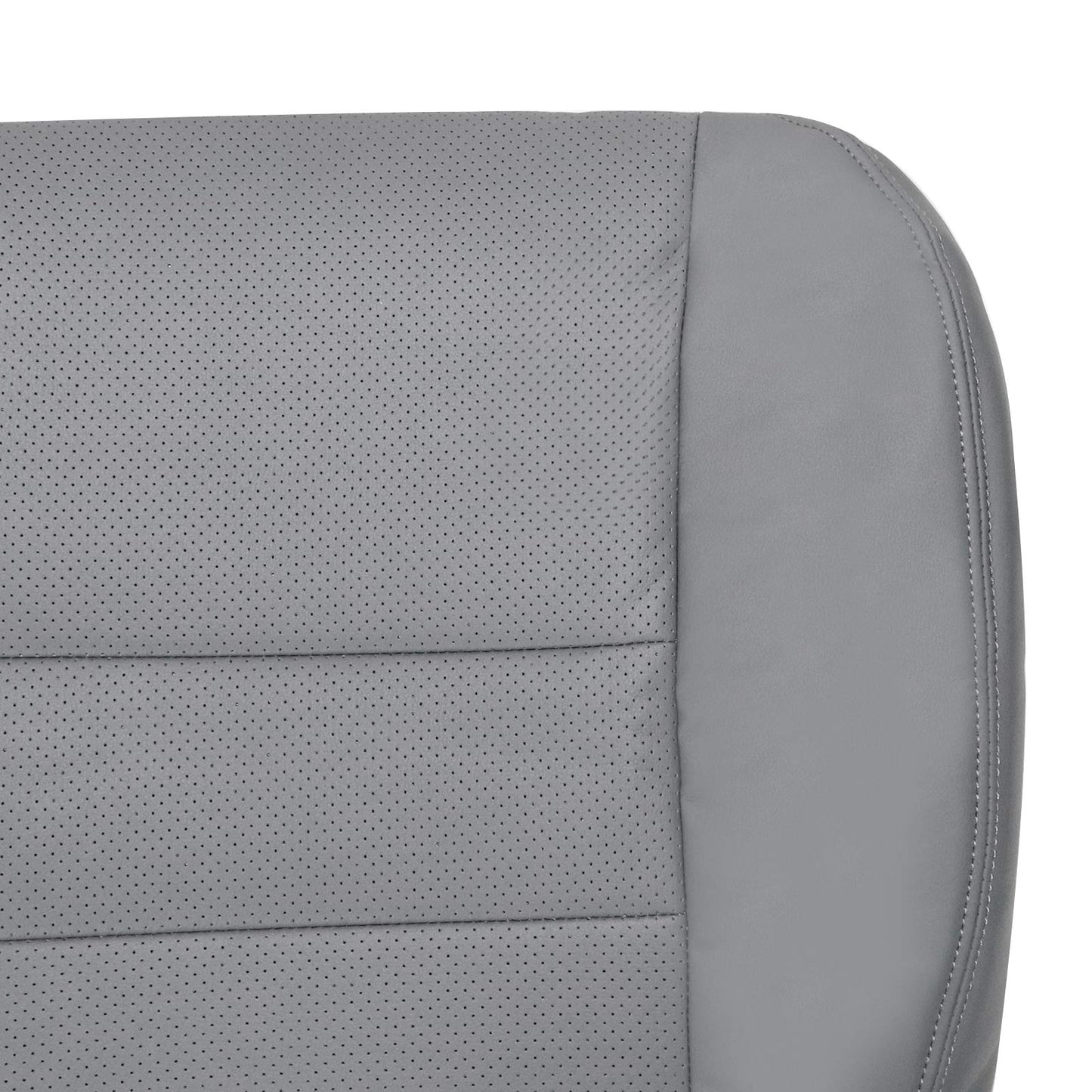4 x For 2002-2007 Ford F250 Lariat Super Duty Perforated Leather Seat Cover Gray