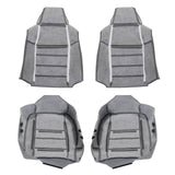 4 x For 2002-2007 Ford F250 Lariat Super Duty Perforated Leather Seat Cover Gray