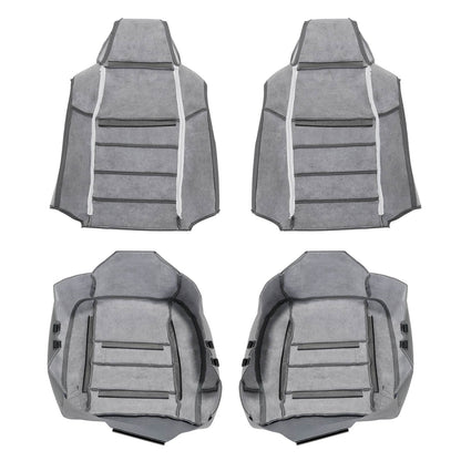 4 x For 2002-2007 Ford F250 Lariat Super Duty Perforated Leather Seat Cover Gray