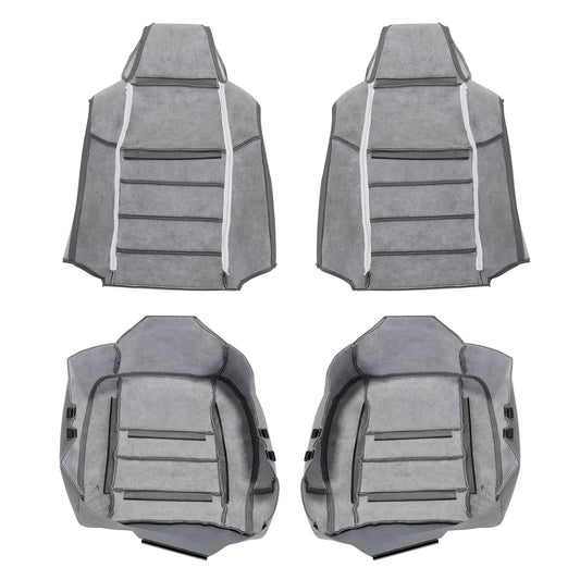 4 x For 2002-2007 Ford F250 Lariat Super Duty Perforated Leather Seat Cover Gray