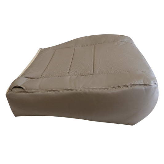 4PCS For 2002-2007 Ford F250 Lariat Super Duty Perforated Leather Seat Cover Tan