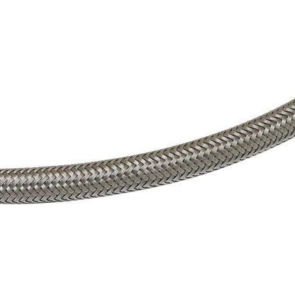 Steel Braided Turbo Oil Feed Line 60inch Length Hose -4AN 90 degree straight