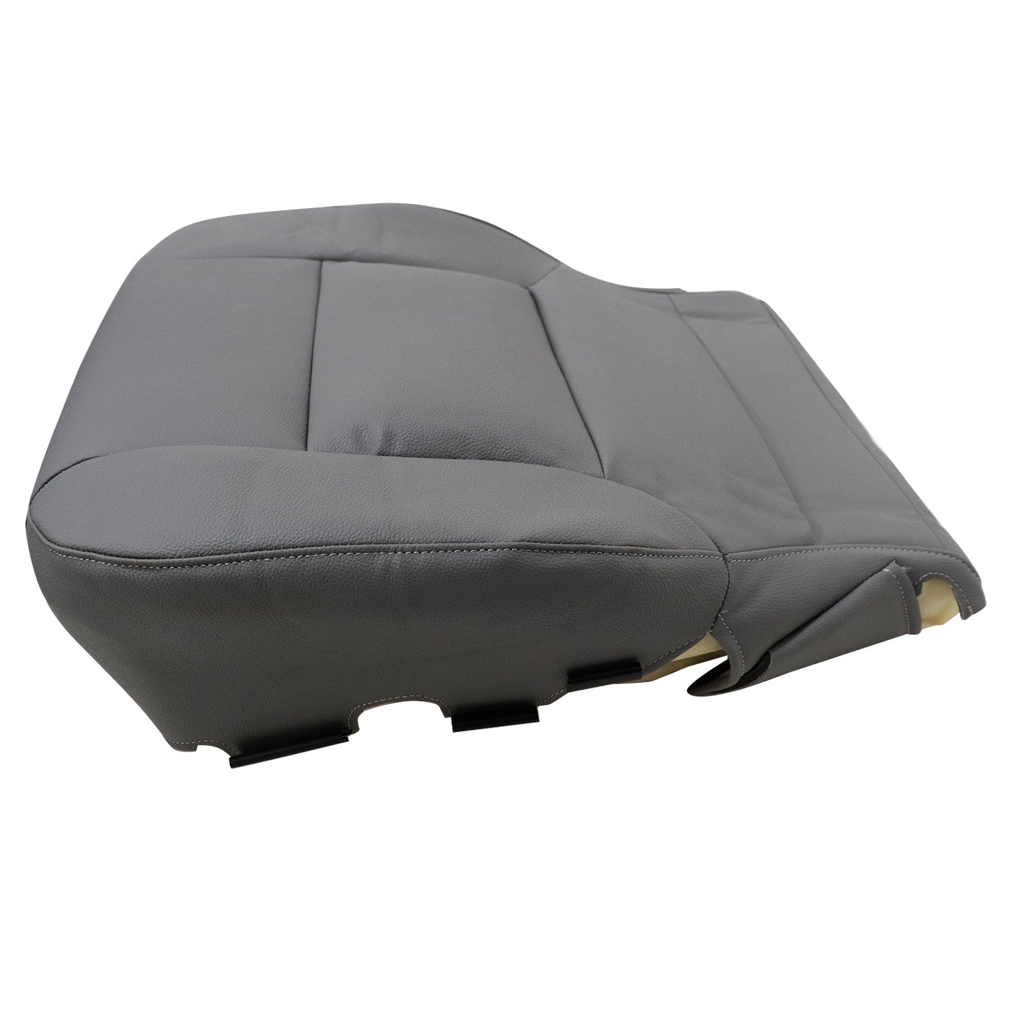 For 2014-2019 Chevy Silverado 1500 2500HD Driver Bottom Leather Seat Cover Gray