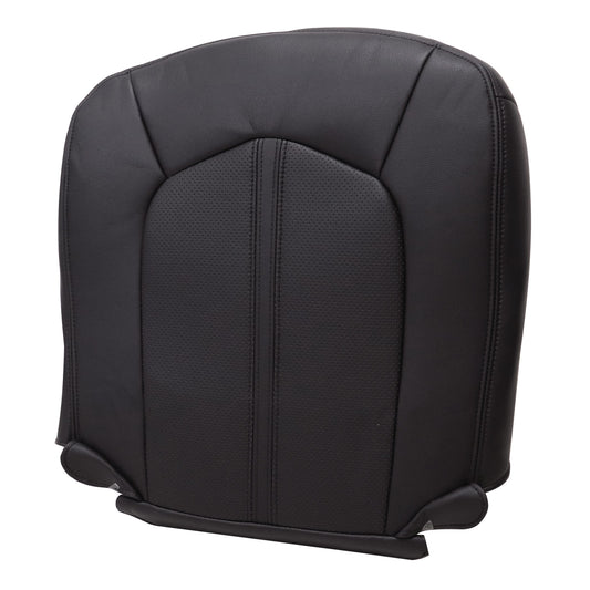 For Cadillac CTS 2008-2013 Driver Lower Leather Seat Cover BLACK Front