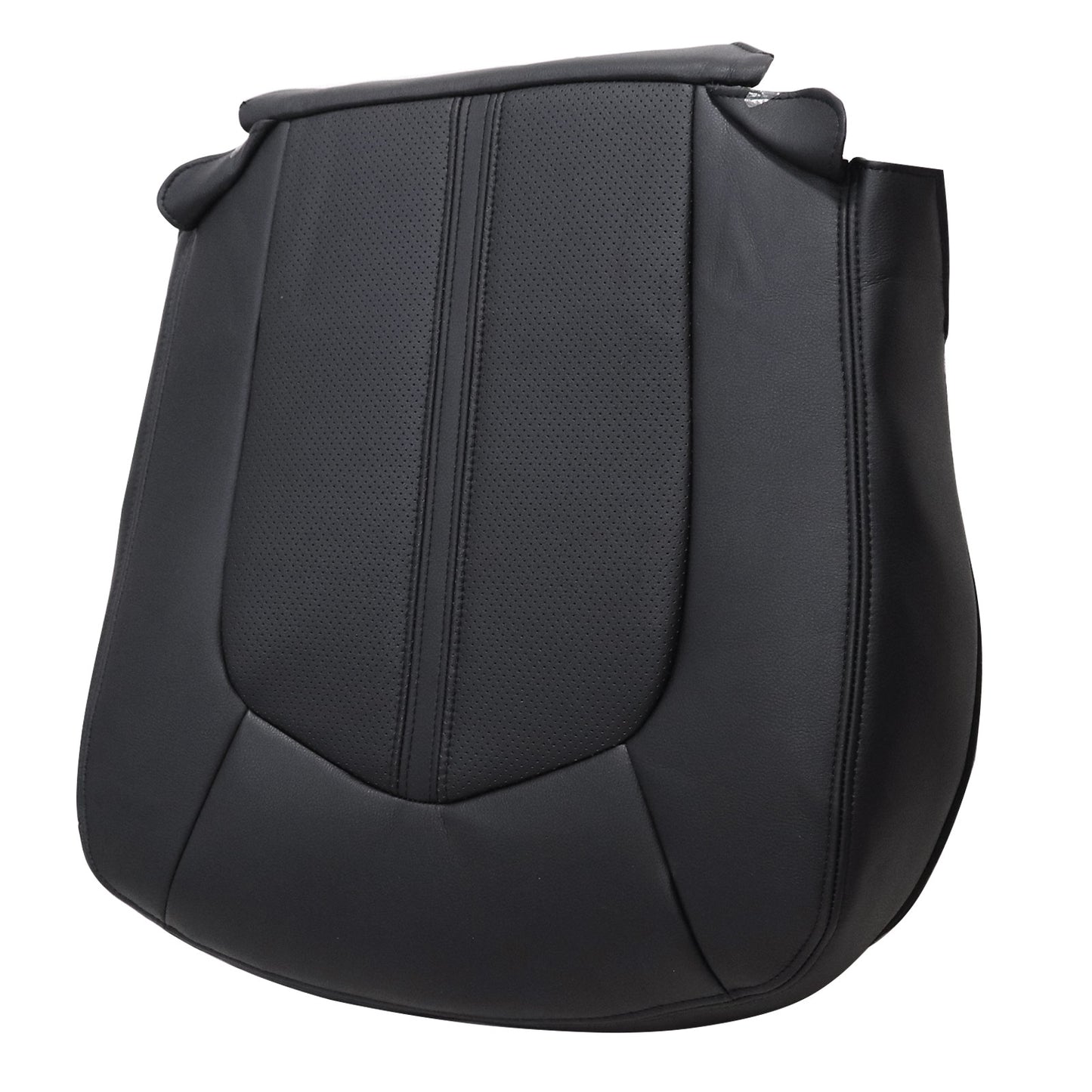 For Cadillac CTS 2008-2013 Driver Lower Leather Seat Cover BLACK Front