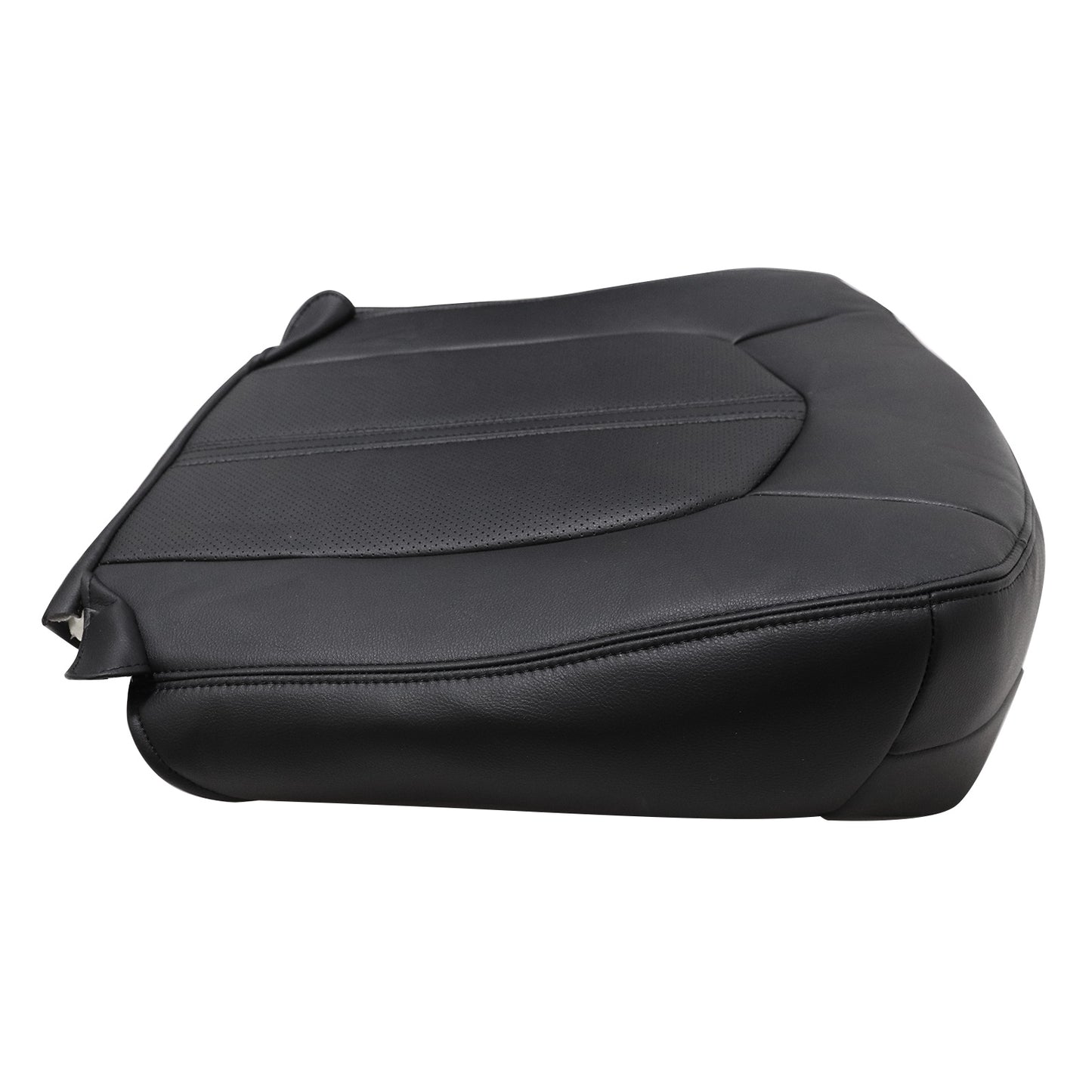 For Cadillac CTS 2008-2013 Driver Lower Leather Seat Cover BLACK Front