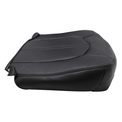 For Cadillac CTS 2008-2013 Driver Lower Leather Seat Cover BLACK Front