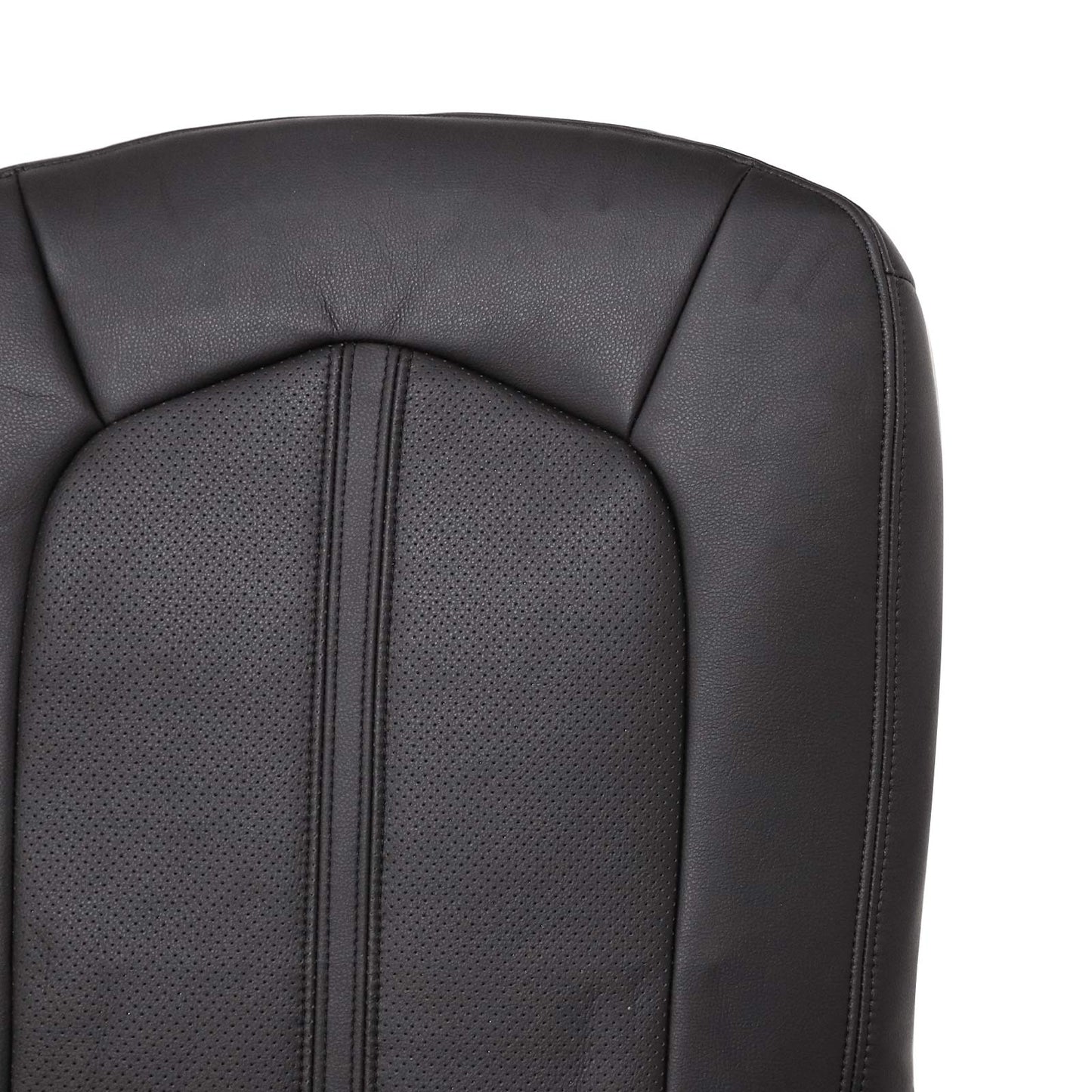 For Cadillac CTS 2008-2013 Driver Lower Leather Seat Cover BLACK Front