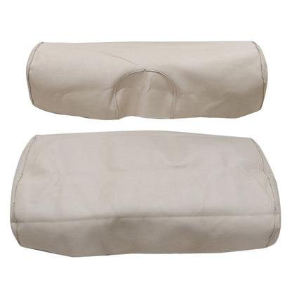 2PCS Front Leather Seat Cover Skin Beige Staple On For E-Z-Go TXT Golf Cart