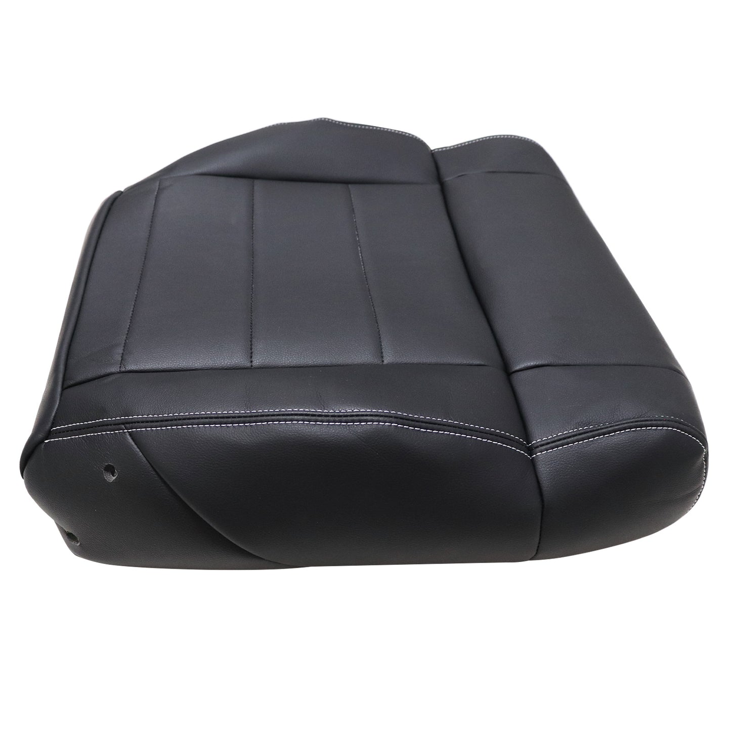 For 2008-2012 Jeep Wrangler Driver Bottom Replacement Leather Seat Cover Black