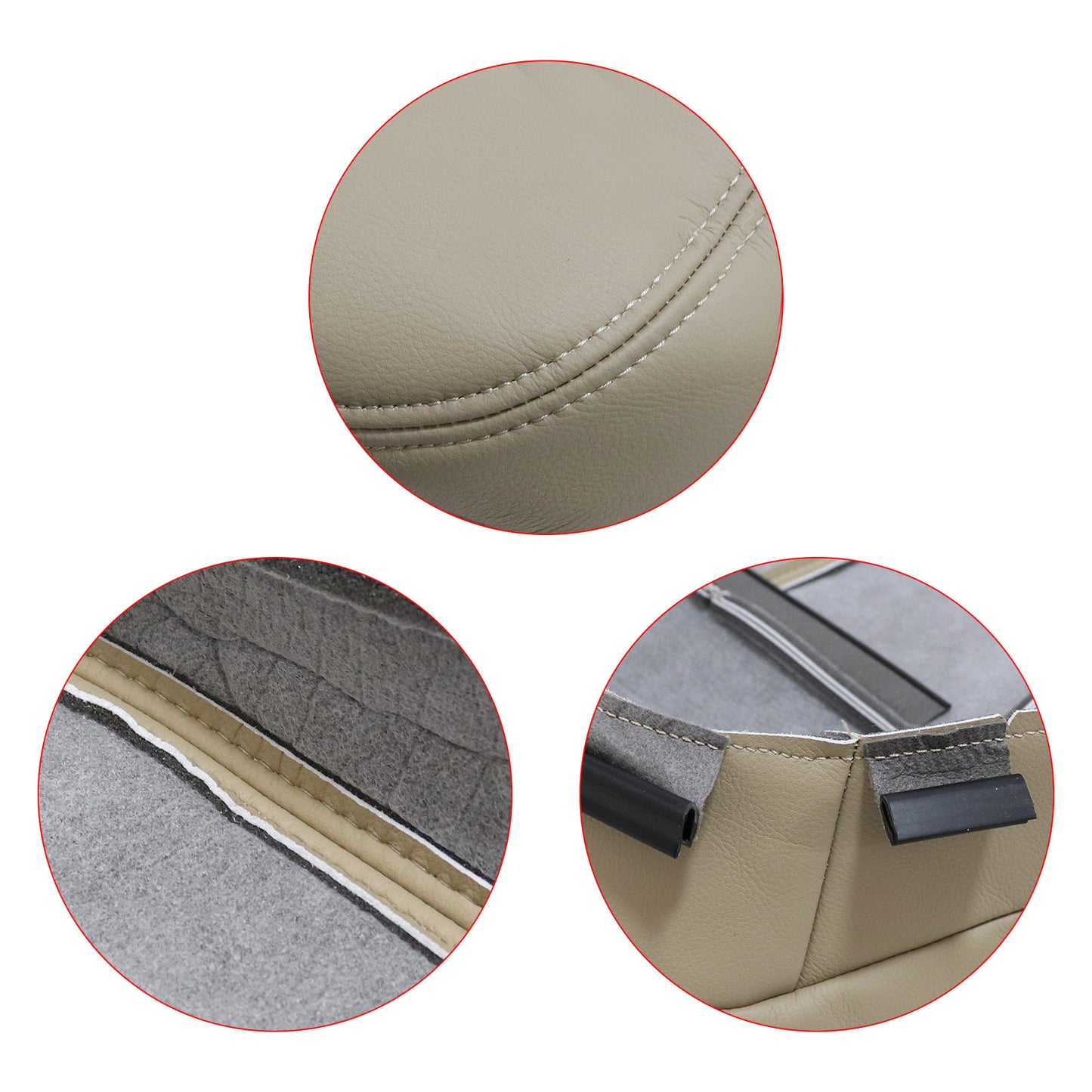 NEW For 2007-2012 Mercedes Benz GL Driver Bottom Leather Seat Cover Tan HOT SALE
