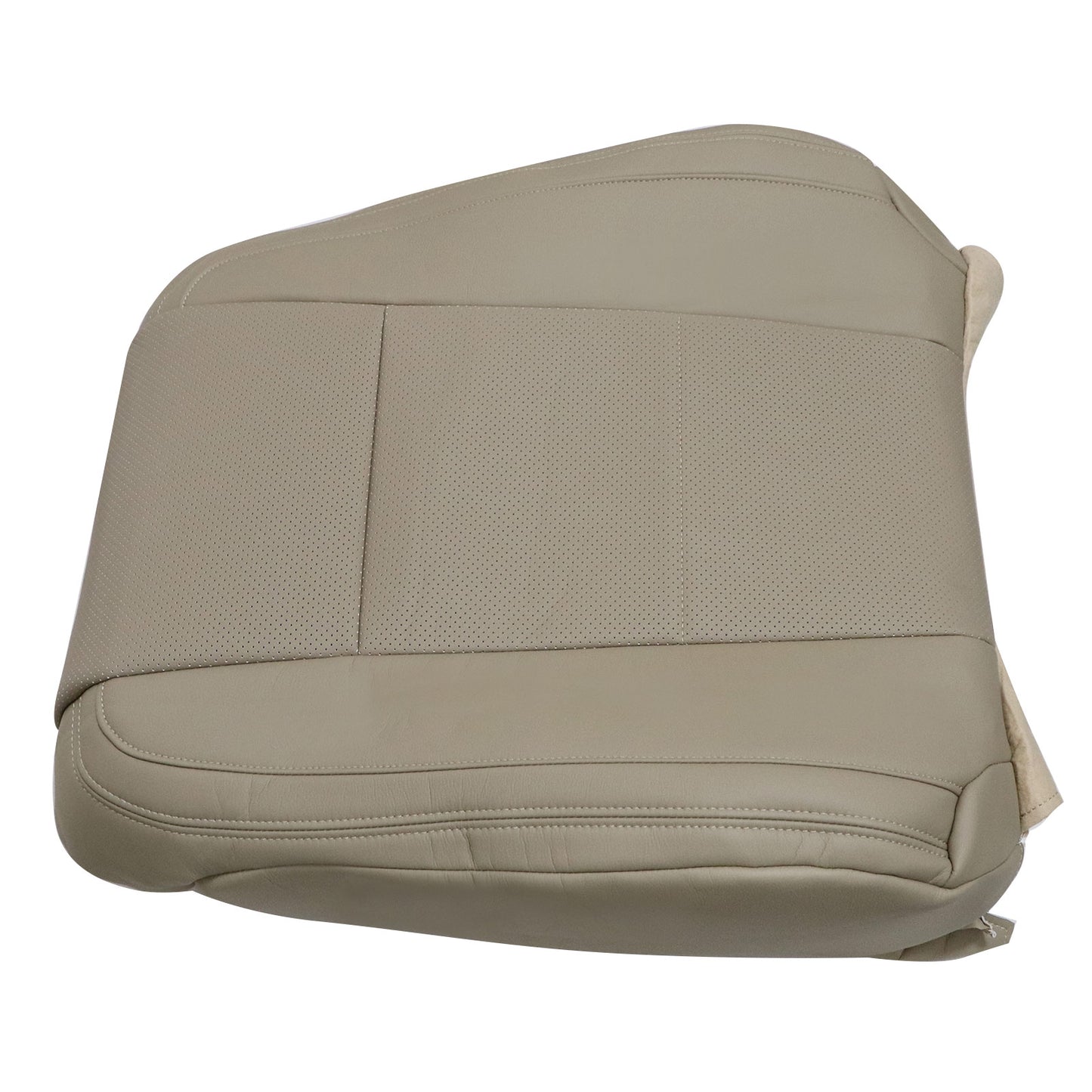 For 2015-2017 Ford F150 Lariat Driver Back Perforated Leather Seat Cover Tan