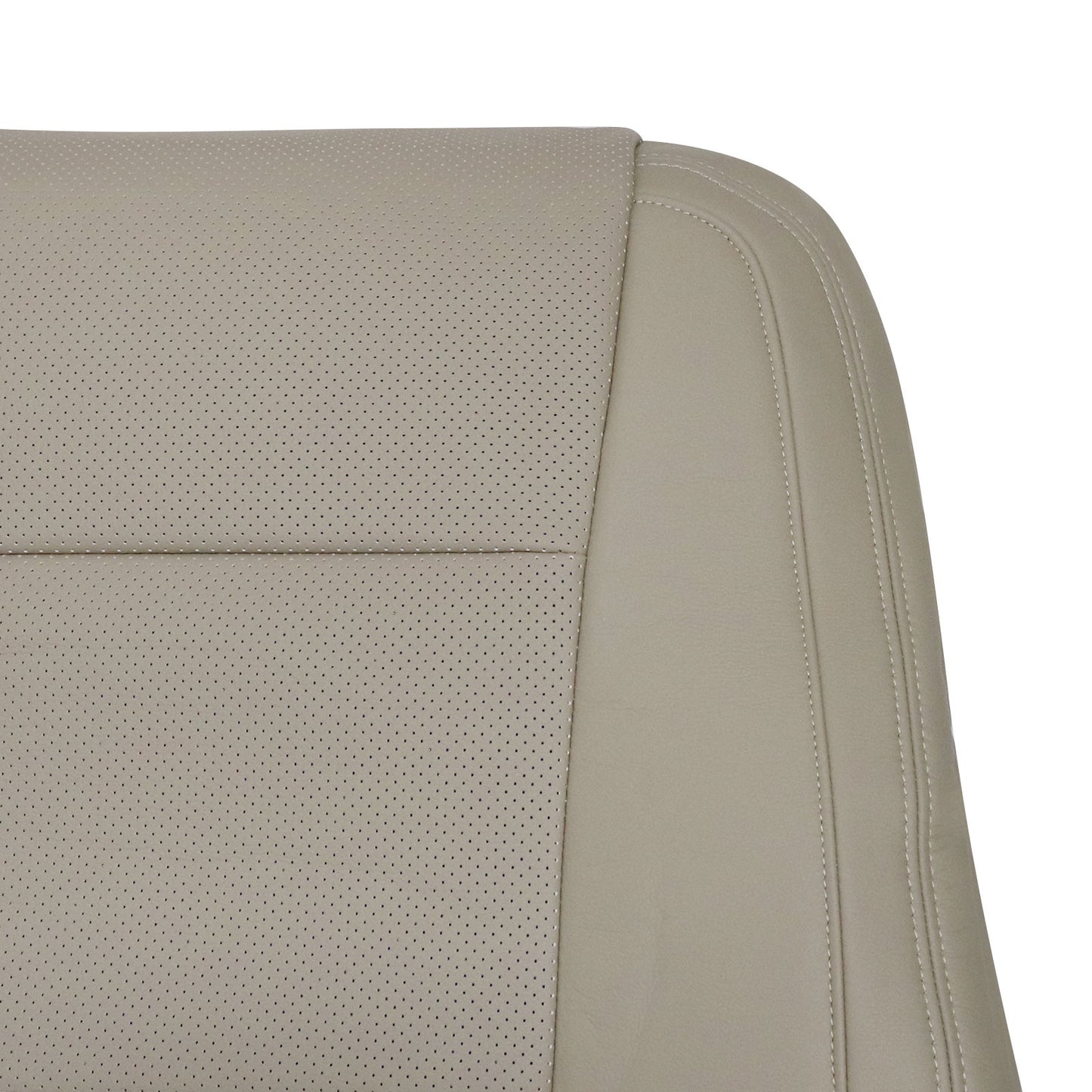 For 2015-2017 Ford F150 Lariat Driver Back Perforated Leather Seat Cover Tan
