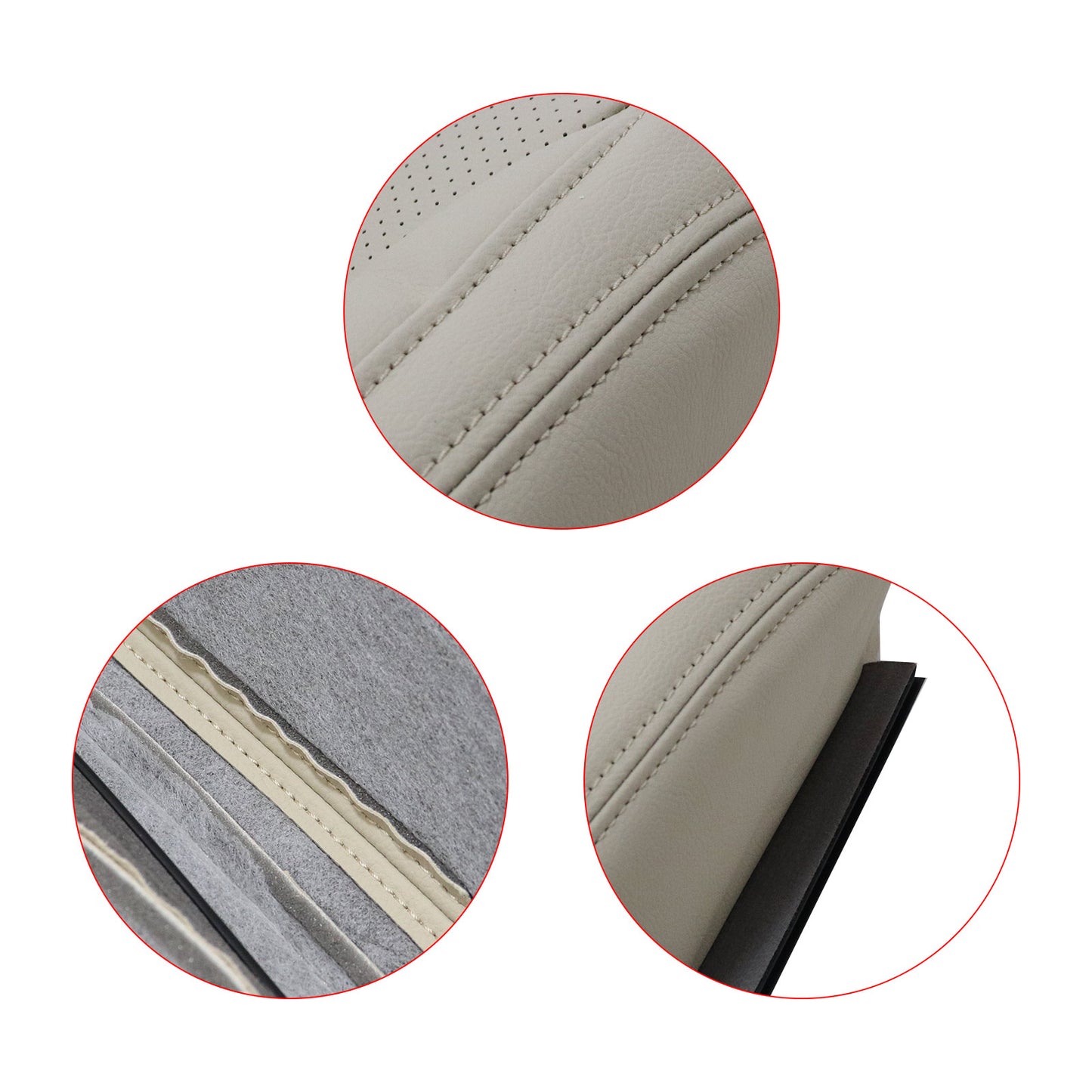 For 2011-2017 Volkswagen Jetta Driver Bottom Replacement Leather Seat Cover Tan