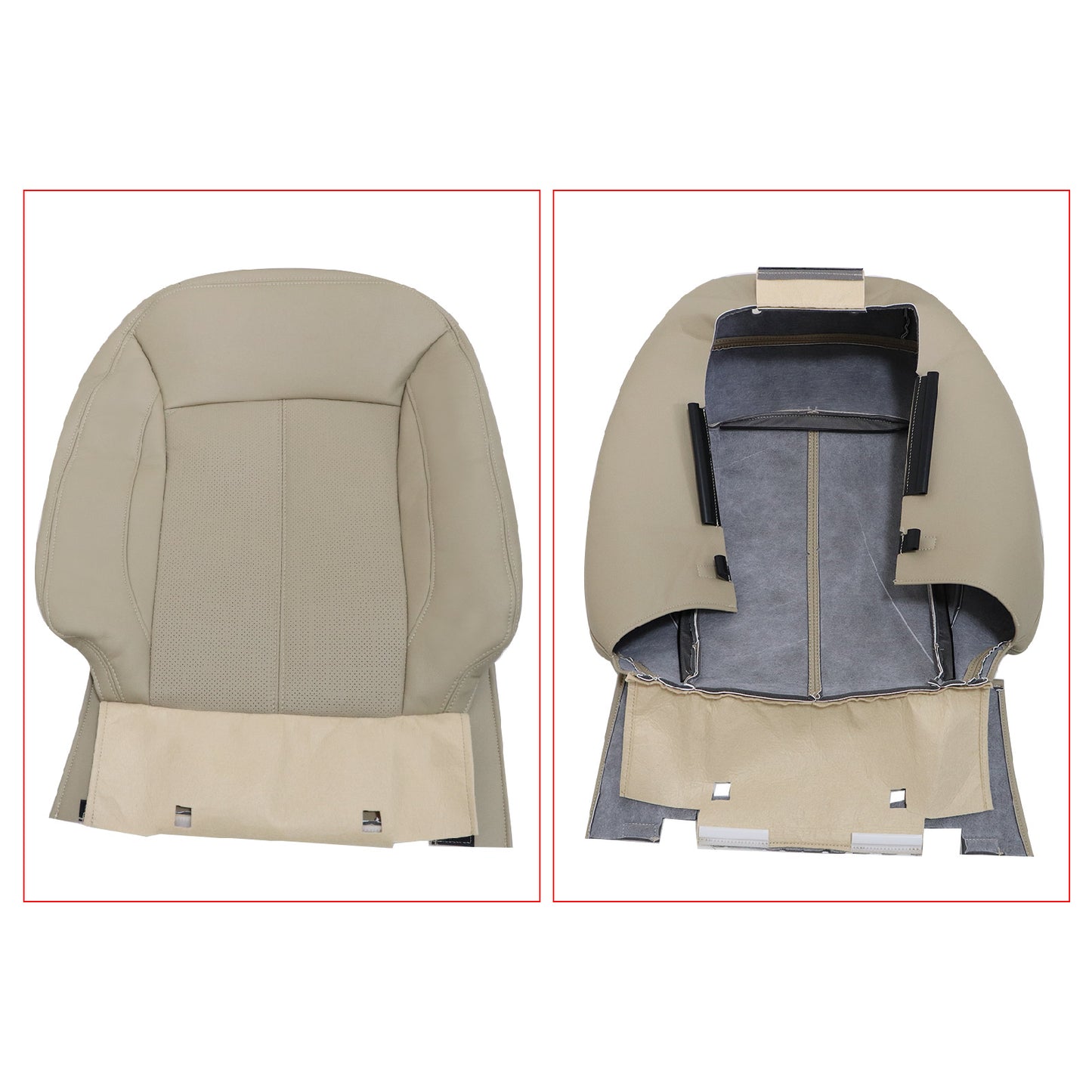 Front Passenger Top Perfor Leather Tan Seat Cover For Buick LaCrosse 2010-2013