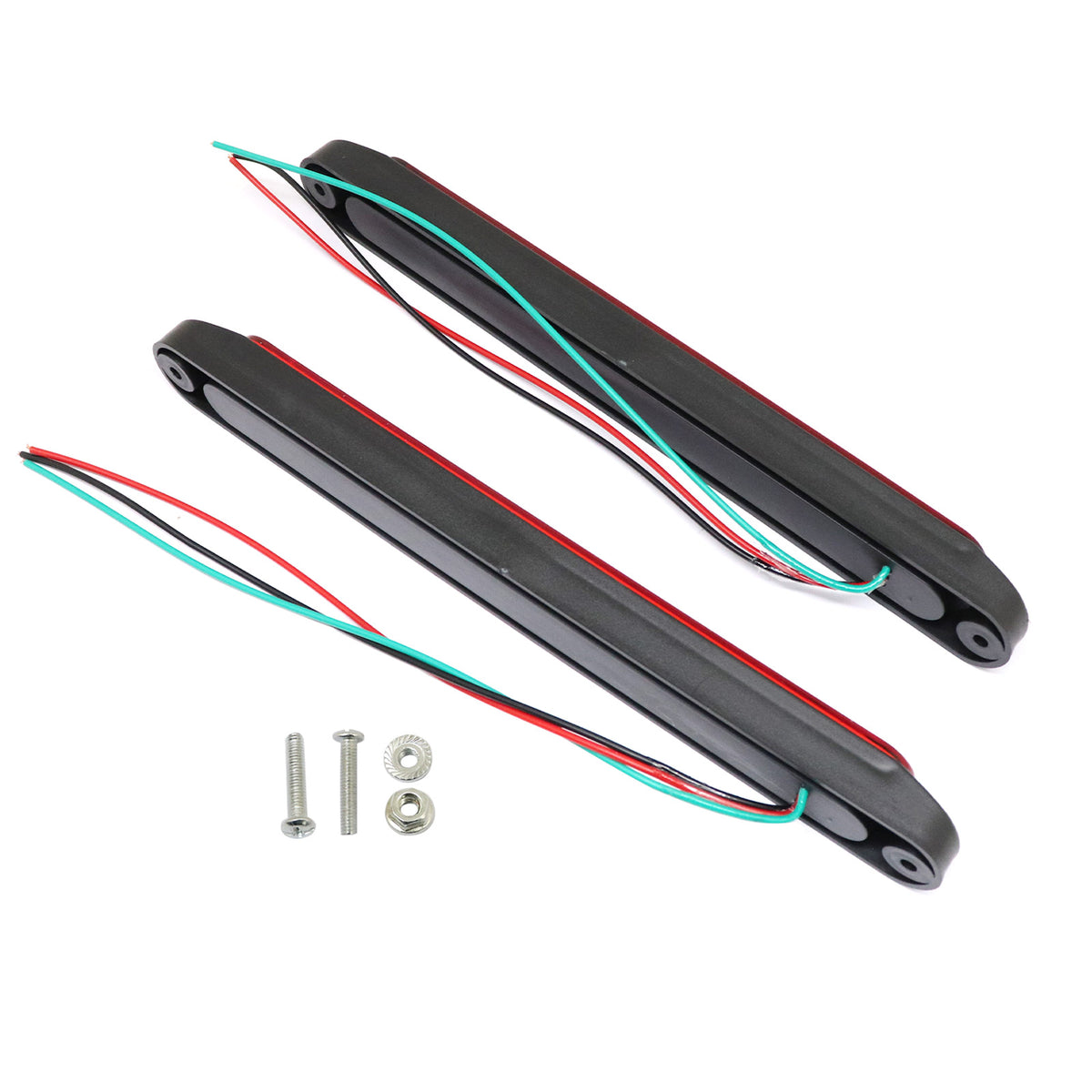 Red 2X 10" LED Truck Trailer Strip 3rd Brake Lights Rear Turn Tail Light Bar USA