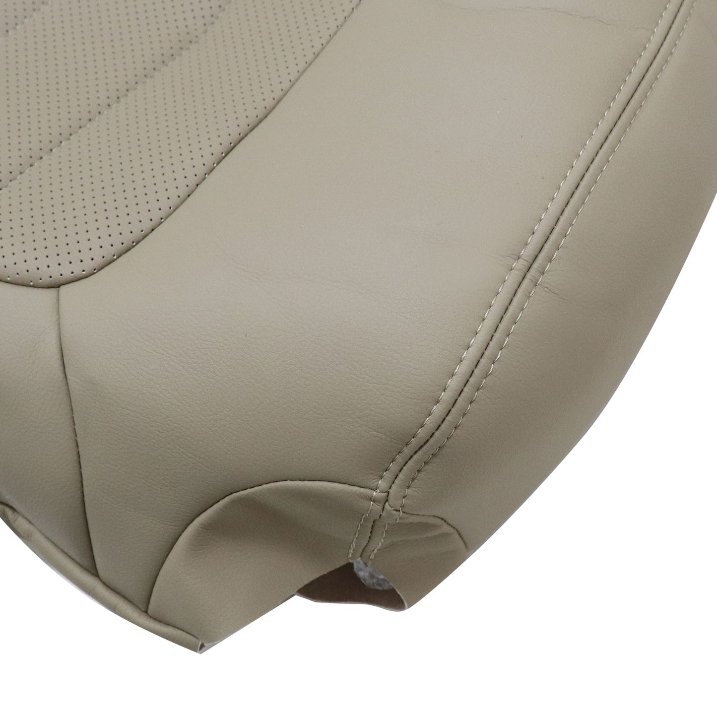 For 2008-2012 Buick Enclave Front Driver Top Perforated Leather Seat Cover Tan