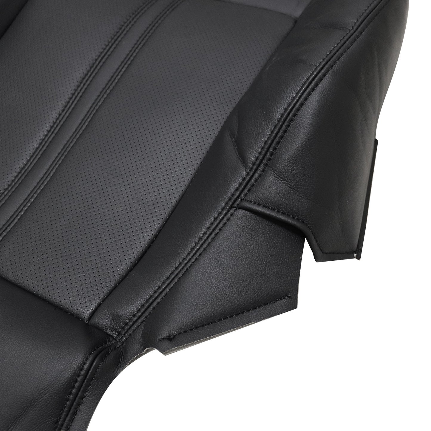 Fit For 2010-2016 Cadillac SRX Front Driver Bottom PERF Leather Seat Cover Black