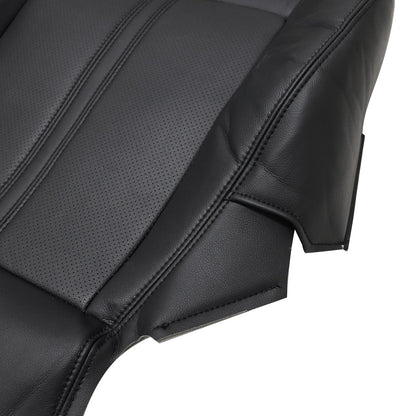 Fit For 2010-2016 Cadillac SRX Front Driver Bottom PERF Leather Seat Cover Black