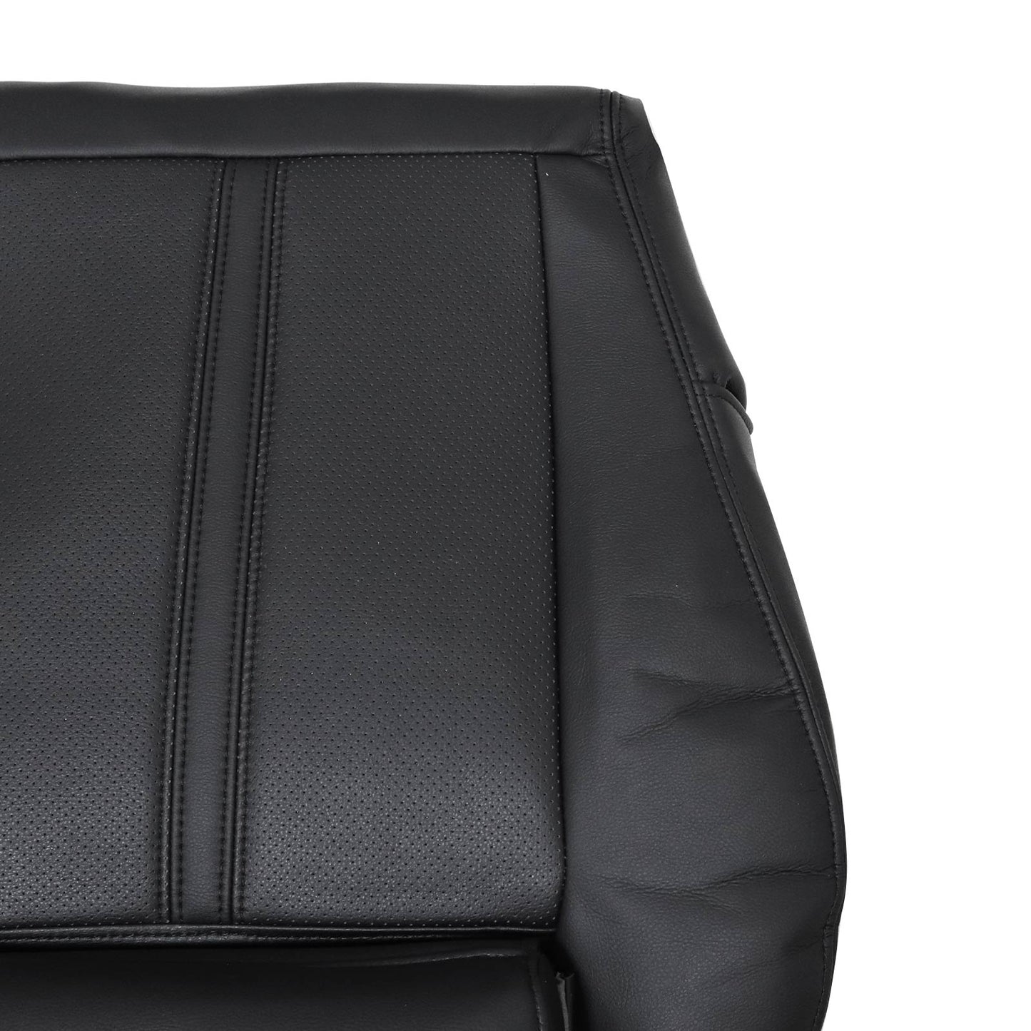 Fit For 2010-2016 Cadillac SRX Front Driver Bottom PERF Leather Seat Cover Black