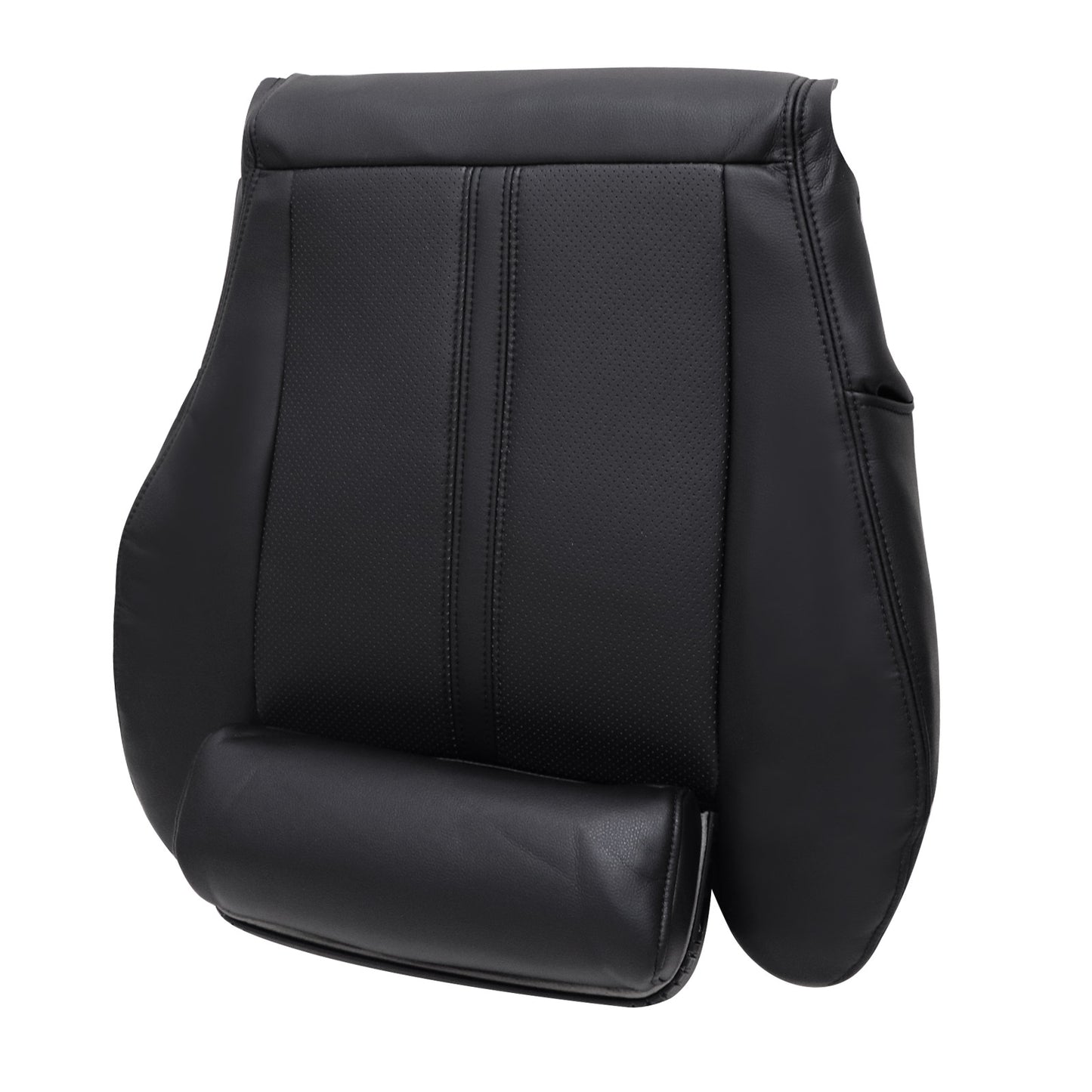 Fit For 2010-2016 Cadillac SRX Front Driver Bottom PERF Leather Seat Cover Black