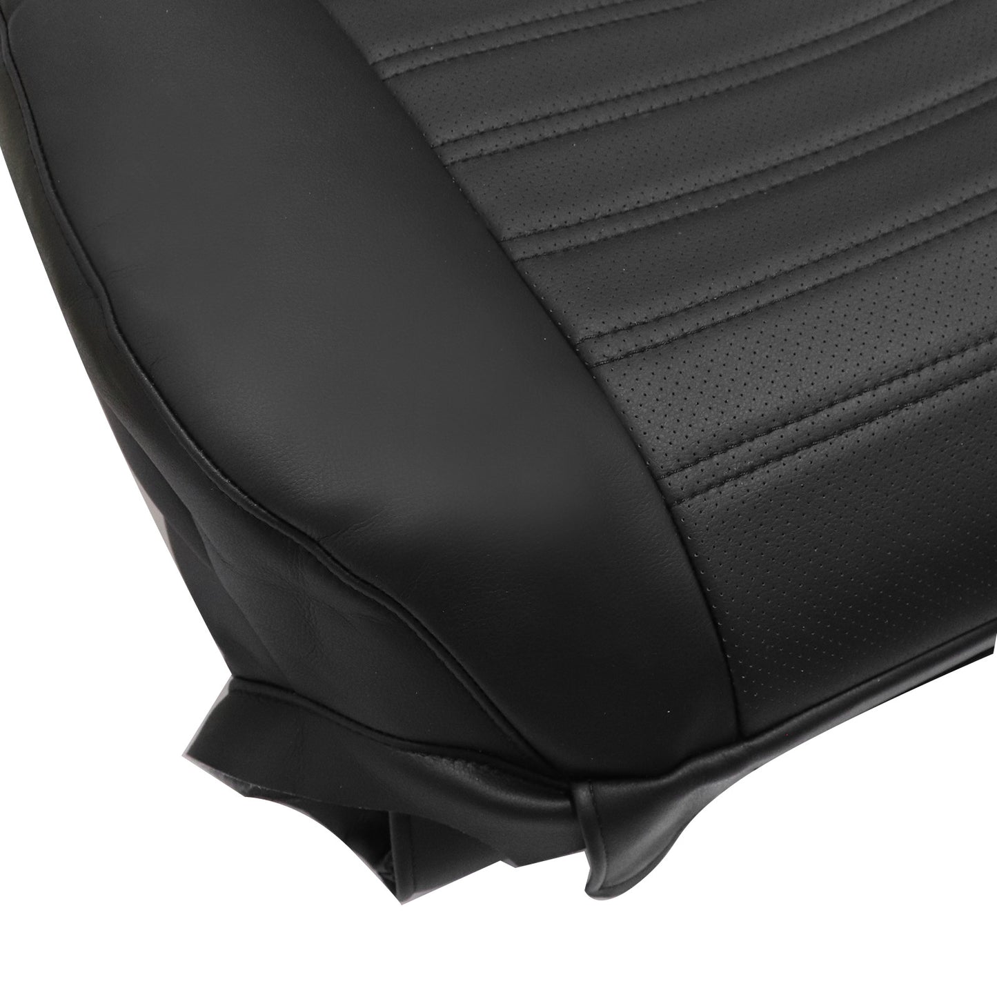 For 2013-2017 Ford Fusion 4-Door Driver Top Lean Back Leather Seat Cover Black