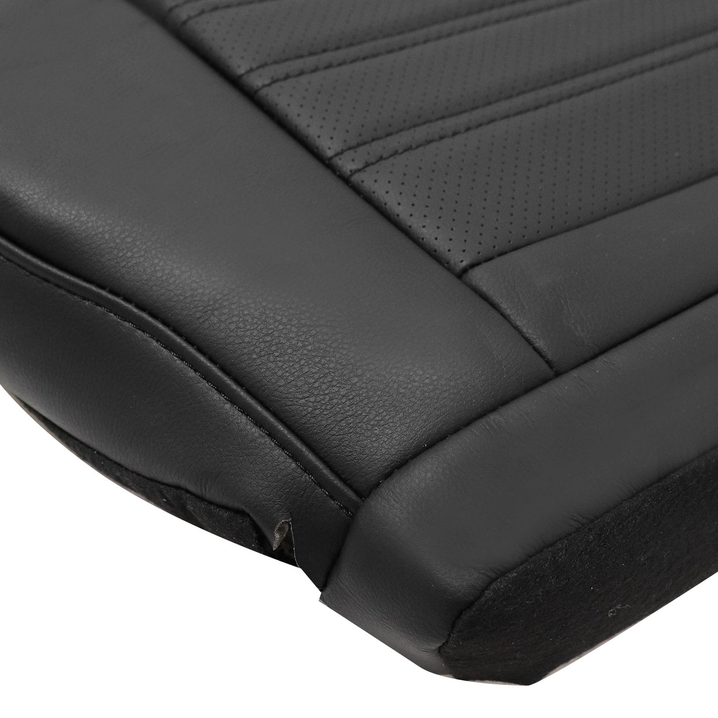 For 13-17 Ford Fusion Passenger Side Bottom Perforated Leather Seat Cover Black