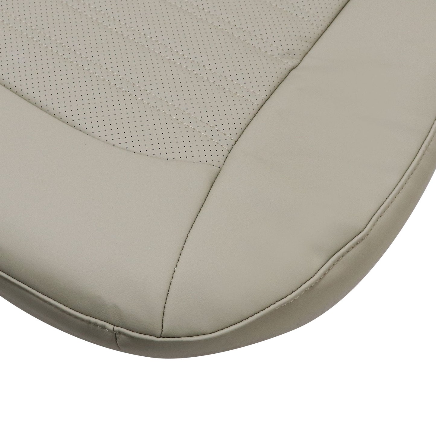 Fits 2013-2017 Ford Fusion Front Driver Bottom Perforated Leather Seat Cover Tan