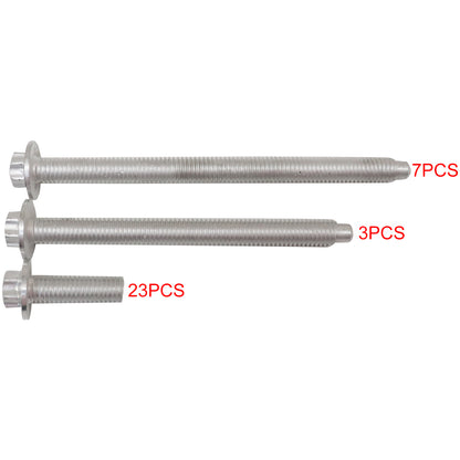 FIT BMW E60 E60N E61 Engine Oil Pan Aluminium Bolt Set NEW 11132210959