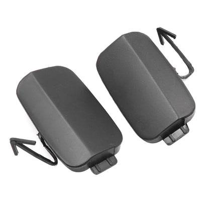 For Audi Q7 2010-2015 1 Pair Rear Bumper Left Right Tow Hook Eye Cover Unpainted