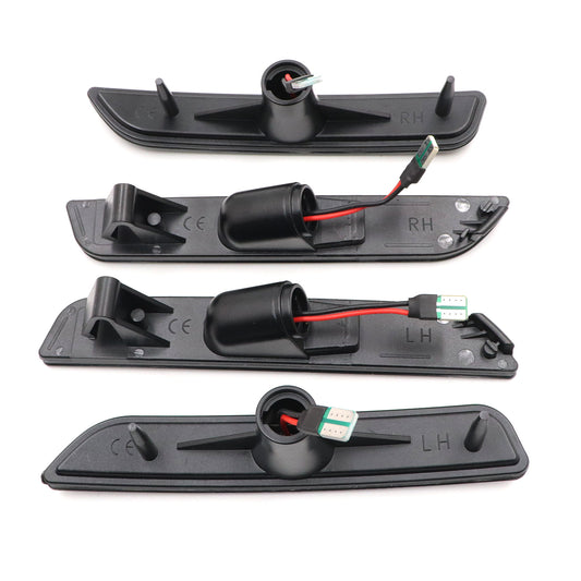 Smoked LED Front&Rear Side marker Lights Lamp 4PCS For Ford Mustang 2010-2014