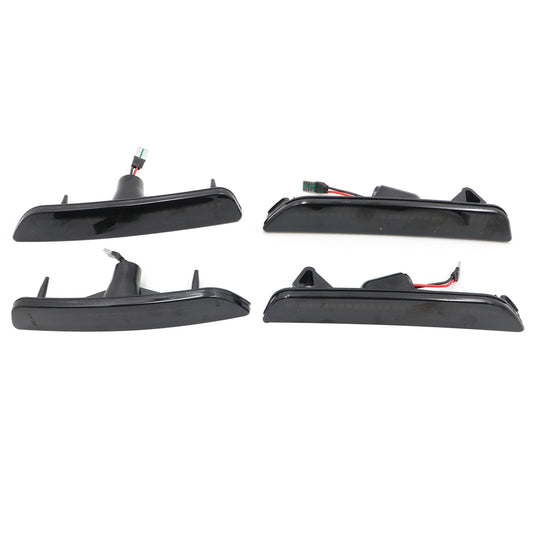 Smoked LED Front&Rear Side marker Lights Lamp 4PCS For Ford Mustang 2010-2014